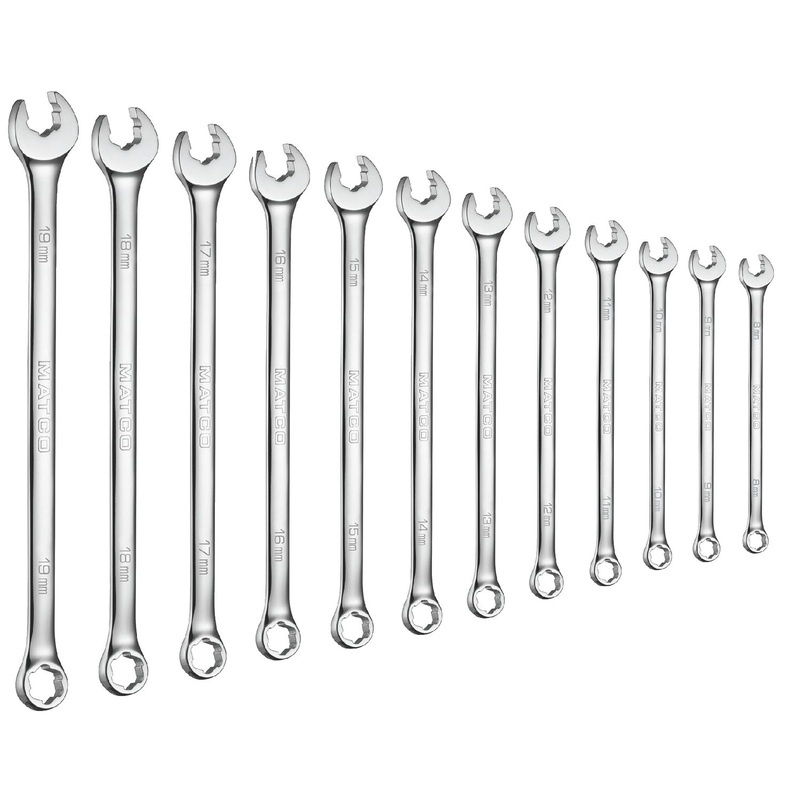 12 PIECE METRIC HEX GRIP WRENCH SET