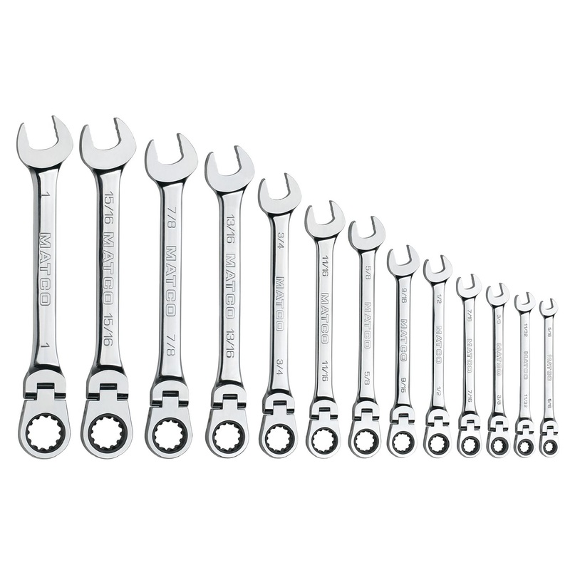 13 PIECE 90 TOOTH FLEX COMBO SAE SET