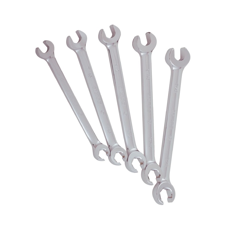 5 PC SAE FLARENUT COMBINATION WRENCH