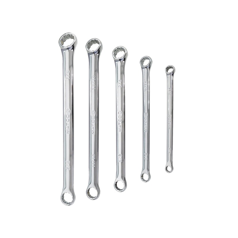 5PC DOUBLE BOX WRENCH SET-15 DEG.