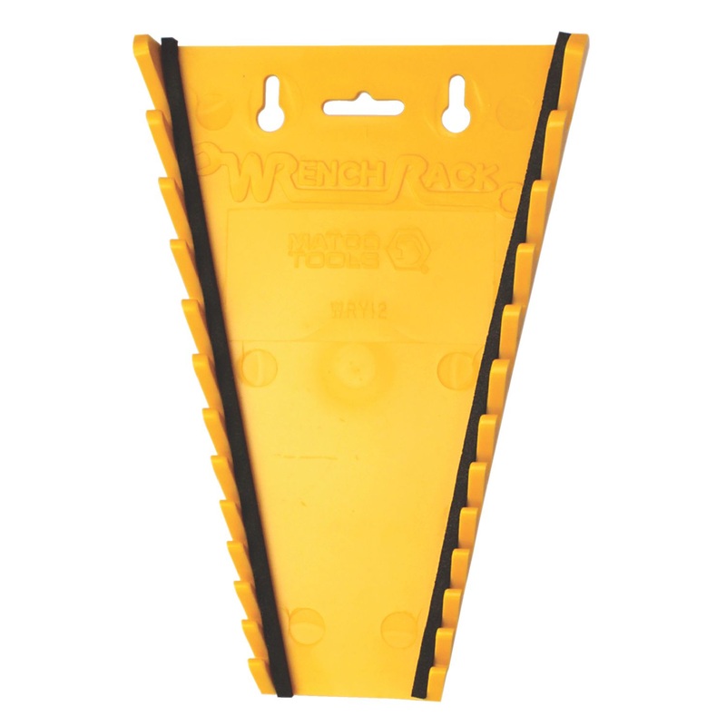 12 SLOT STANDARD WRENCH RACK YELLOW