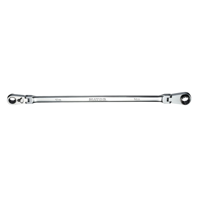 12MM X 14MM REVERSIBLE DOUBLE BOX FLEX RATCHETING WRENCH