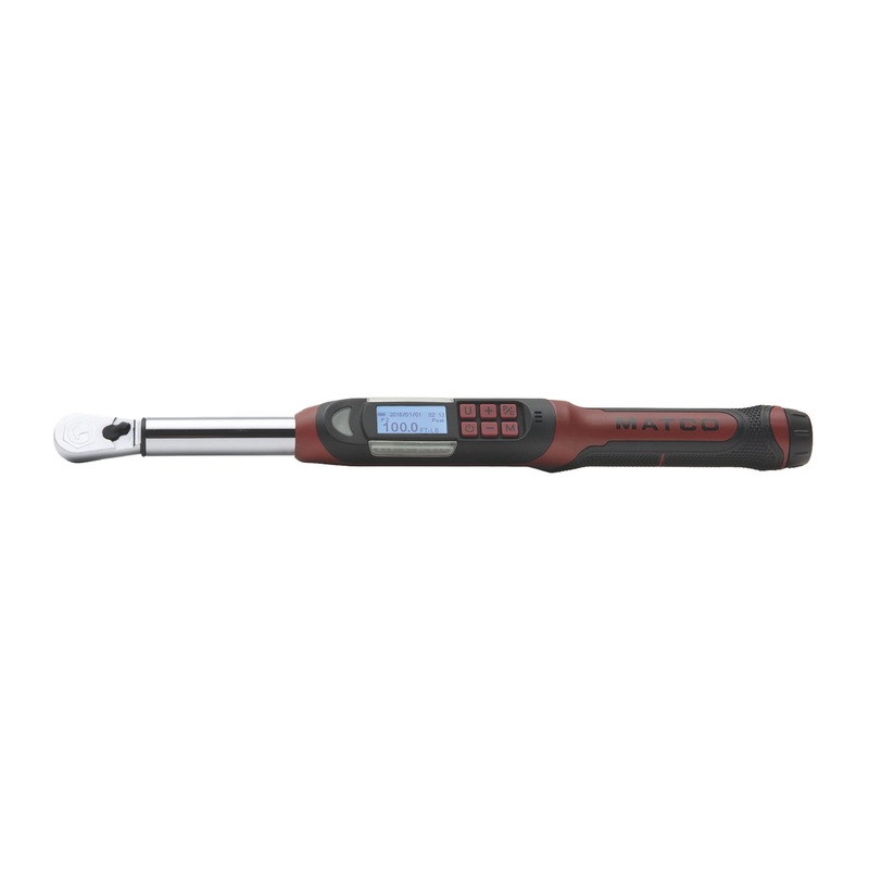 3/8" DRIVE FIXED HEAD ELECTRONIC TORQUE WRENCH 10-100 FT. LBS. WITH ANGLE
