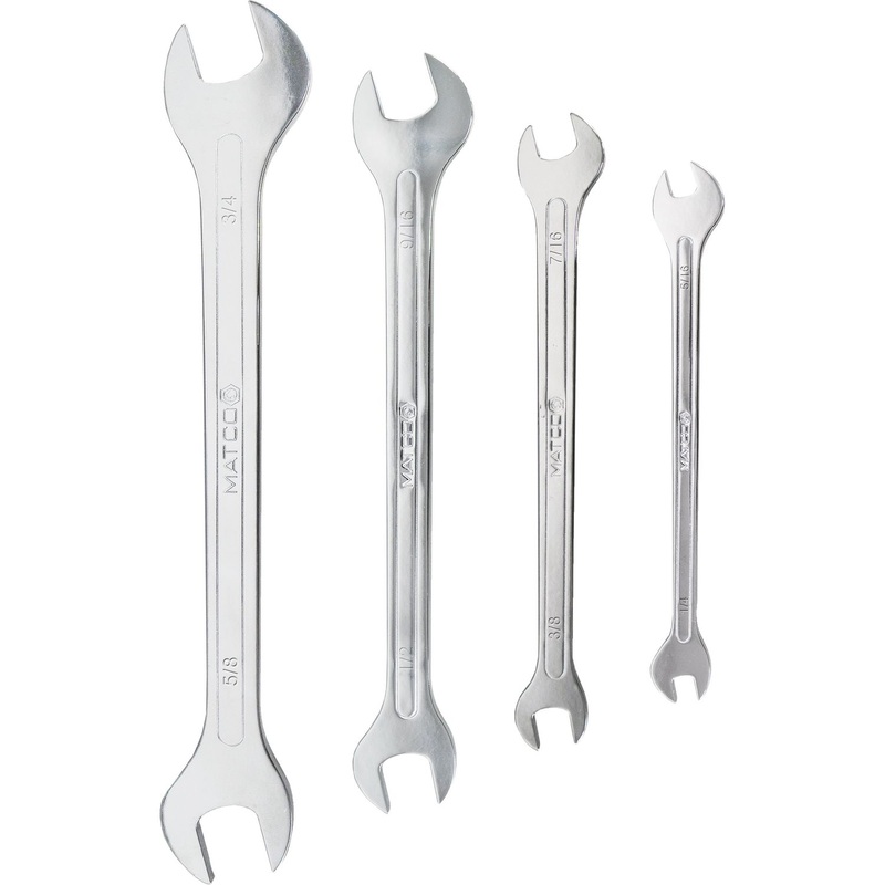 4 PIECE THIN FLAT SAE WRENCH SET