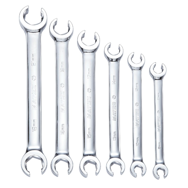 6 PIECE FLARE NUT WRENCH SET