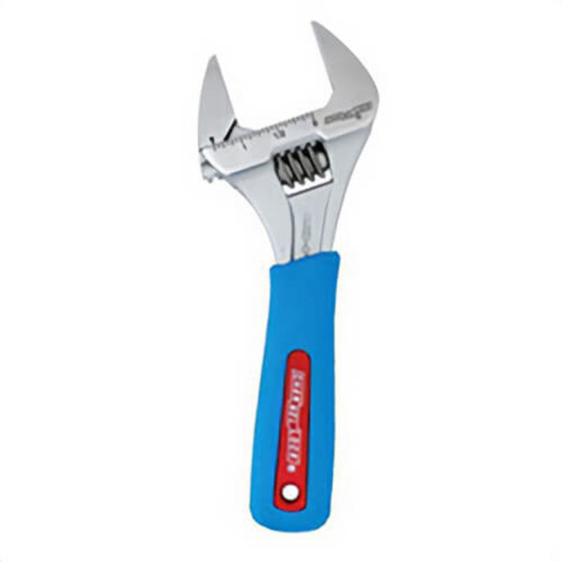 Channellock 6WCB WIDEAZZ Adjustable Wrench, 1.34 in, 6 in OAL, Chrome Vanadium Steel Jaw, Chrome Vanadium Steel Body