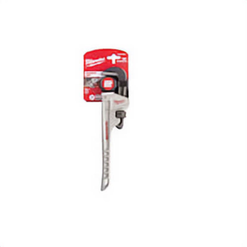 Milwaukee Overbite Jaw 48-22-7210 Pipe Wrench, 10 in OAL, Hook Jaw, Aluminum Handle