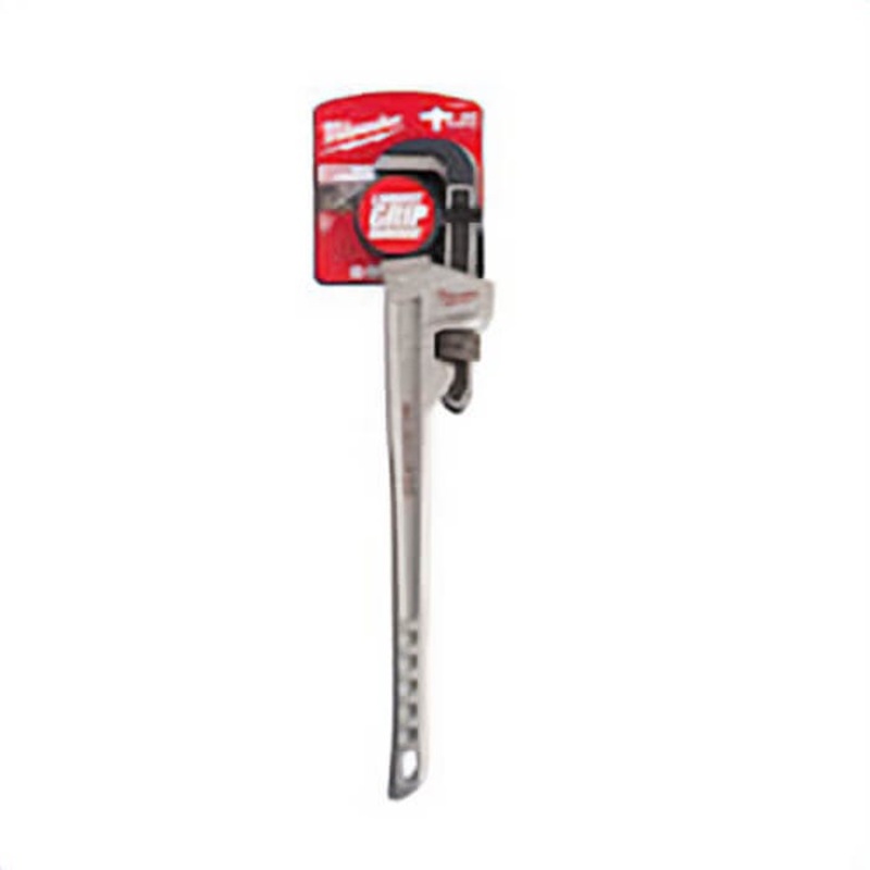 Milwaukee Overbite Jaw 48-22-7224 Pipe Wrench, 24 in OAL, Hook Jaw, Aluminum Handle