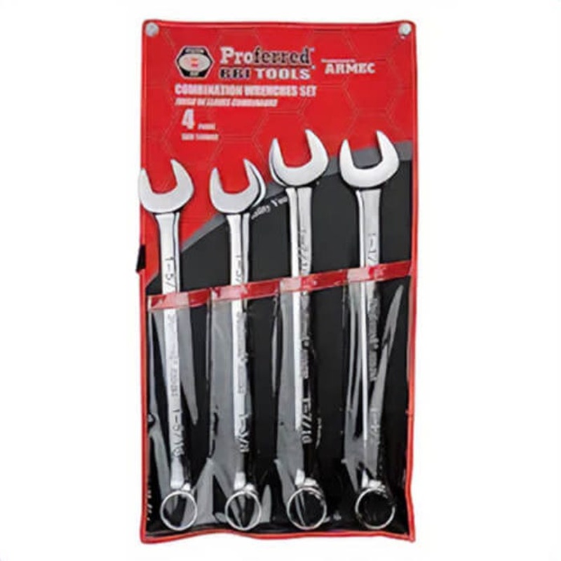 BBI T45003 Proferred Combination Wrench Set, 4 pc