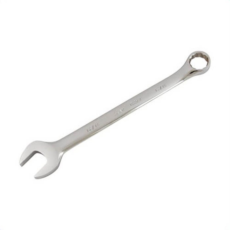 Gray Tools 3126 Combination Wrench, Imperial, 13/16 in, 12 Points, 15 Offset, 10.62 in OAL, Polished Chrome, ANSI B107.6|AS954