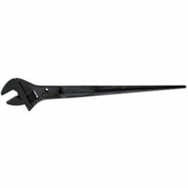 Klein 3239 Adjustable Construction Wrench, 1-1/2 in Spud Handle Wrench, Black Oxide, 16 in OAL, Alloy Steel