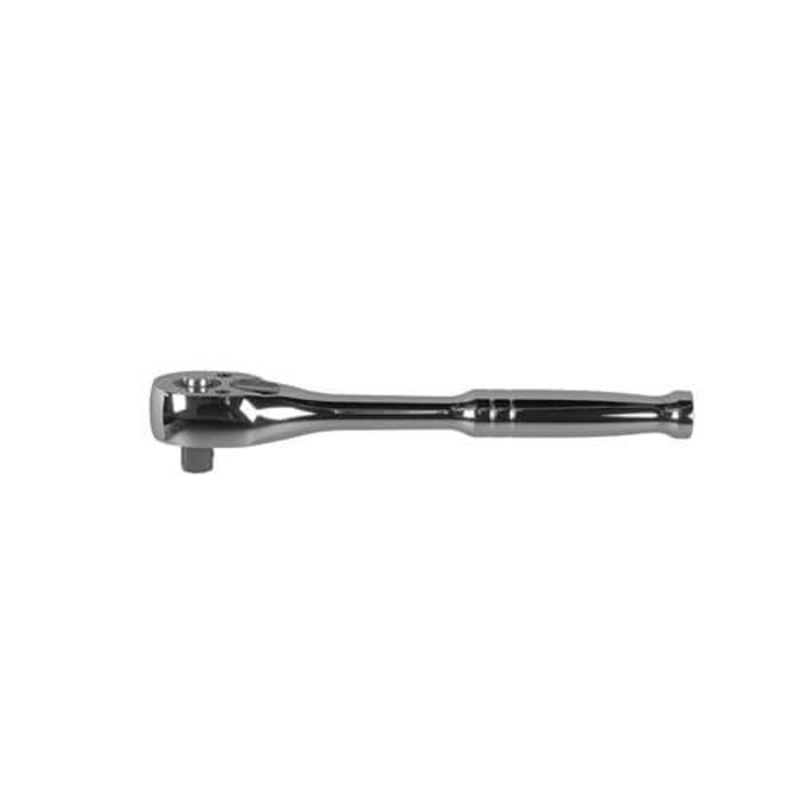 Klein 65720 Ratchet Wrench, 3/8 in Drive, Pear Head, 7 in OAL, Alloy Steel, Polished Chrome