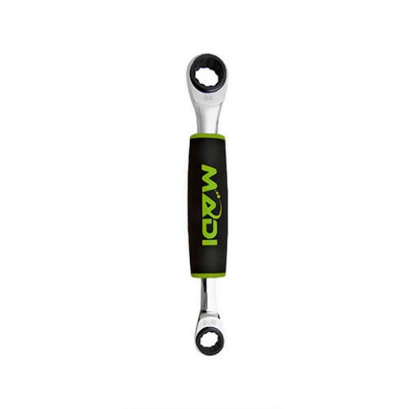 MADI RW2 Insulated 2-in-1 Ratcheting Speed Wrench, Finger Lip, Durable and Ergonomic, 12-Point, Forged Steel, 9/16 in and 3/4 in