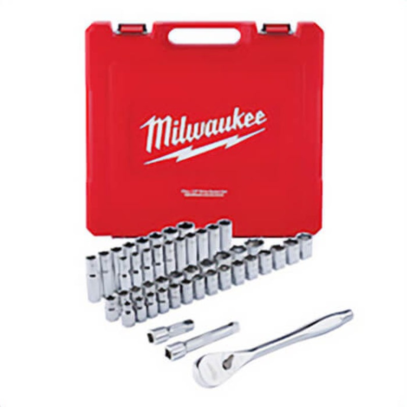 Milwaukee 48-22-9010 Wrench Set, 47 pc, 1/2 to 1-1/8 in, 10 to 24 mm