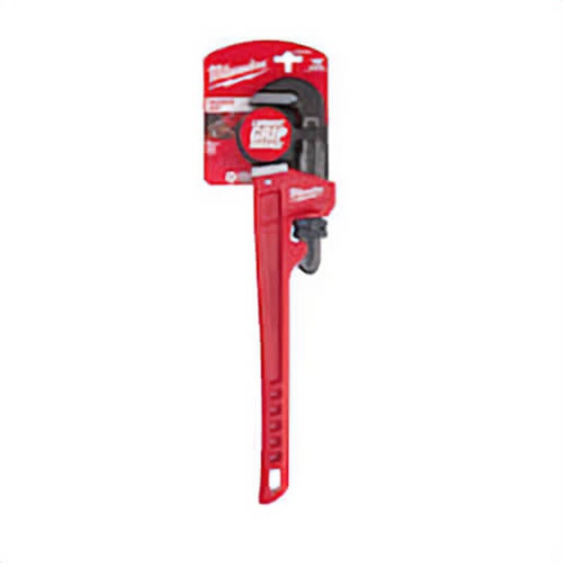 Milwaukee Overbite Jaw 48-22-7118 Pipe Wrench, 18 in OAL, Hook Jaw, Steel Handle