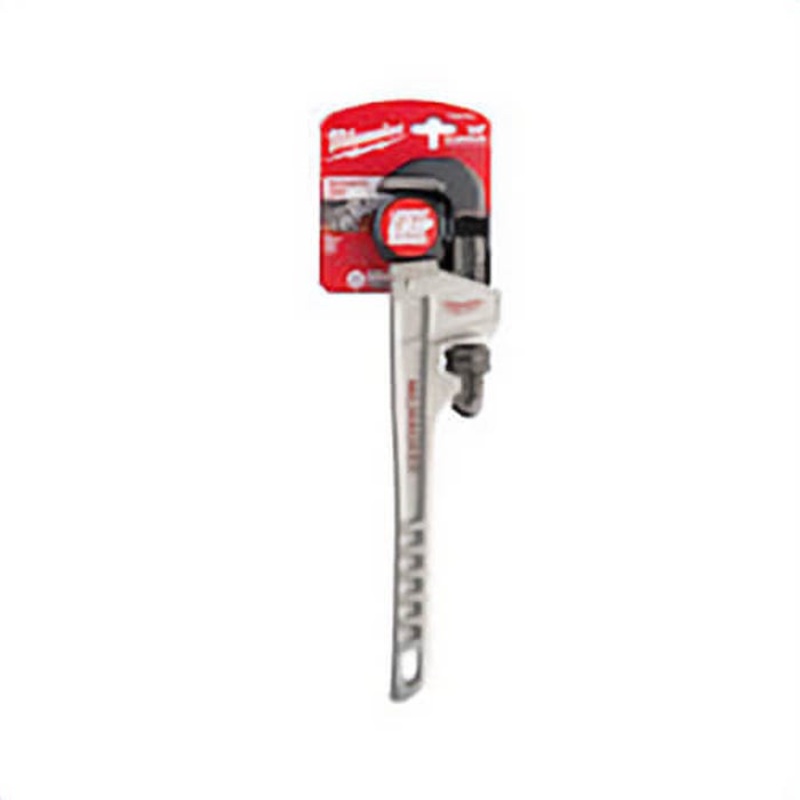 Milwaukee Overbite Jaw 48-22-7214 Pipe Wrench, 14 in OAL, Hook Jaw, Aluminum Handle