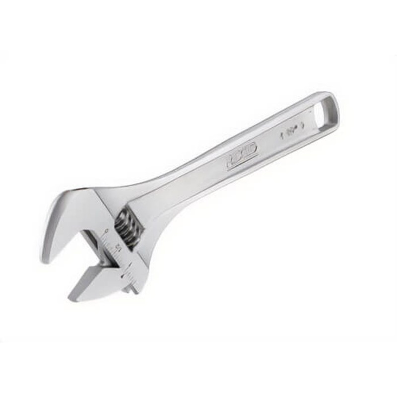 Ridgid 86912 Adjustable Wrench, 1-1/8 in Wrench Opening, 10 in OAL, 15 Head, I-Beam Handle, Chrome Vanadium Alloy Steel Body
