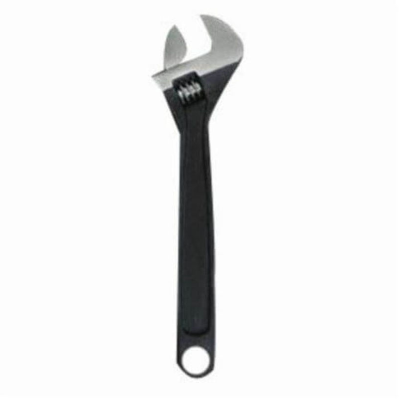 Urrea 712S Adjustable Wrench, 1-5/8 in, 12 in OAL, Alloy Steel Body, Alloy Steel, Black Phosphate, ASME B107.8