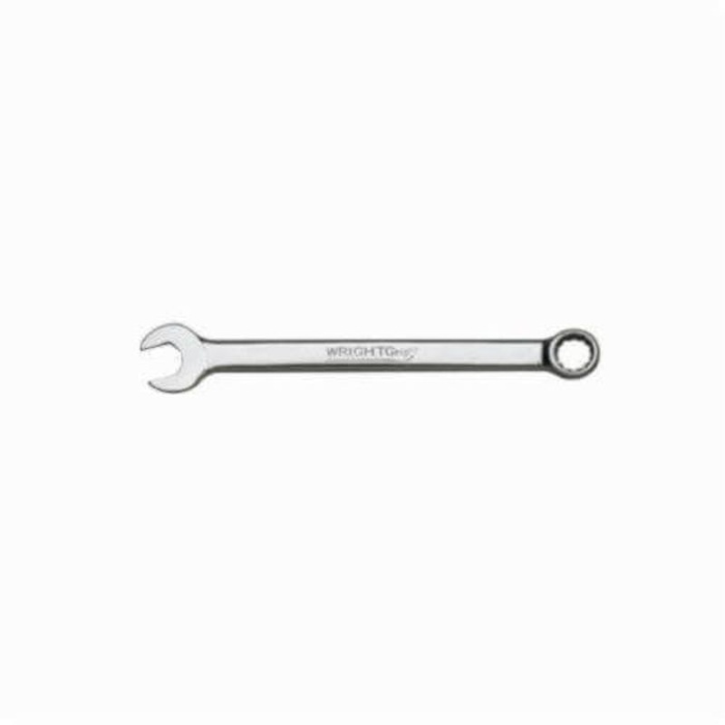 WrightGrip 1124 Flat Stem Combination Wrench, 3/4 in, 12 Points, 15 Offset, 10-3/64 in OAL, Satin, ASME B107.100