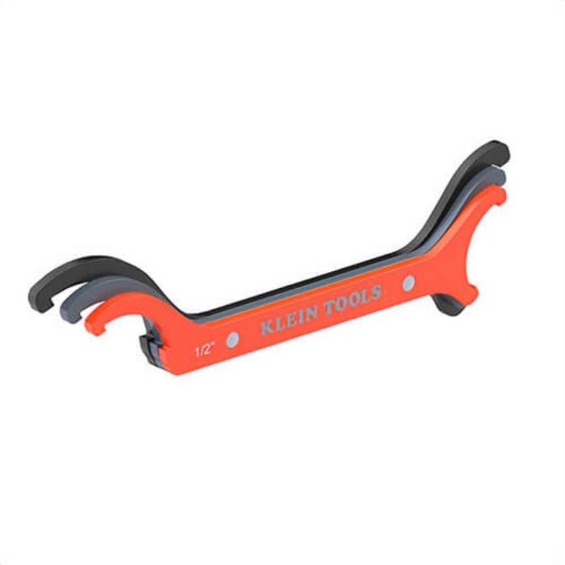 Klein 50901R Straight Locknut Wrench Set, Carbon Steel, 1/2 in, 3/4 in and 1 in, Includes: (3) Locknut Wrenches