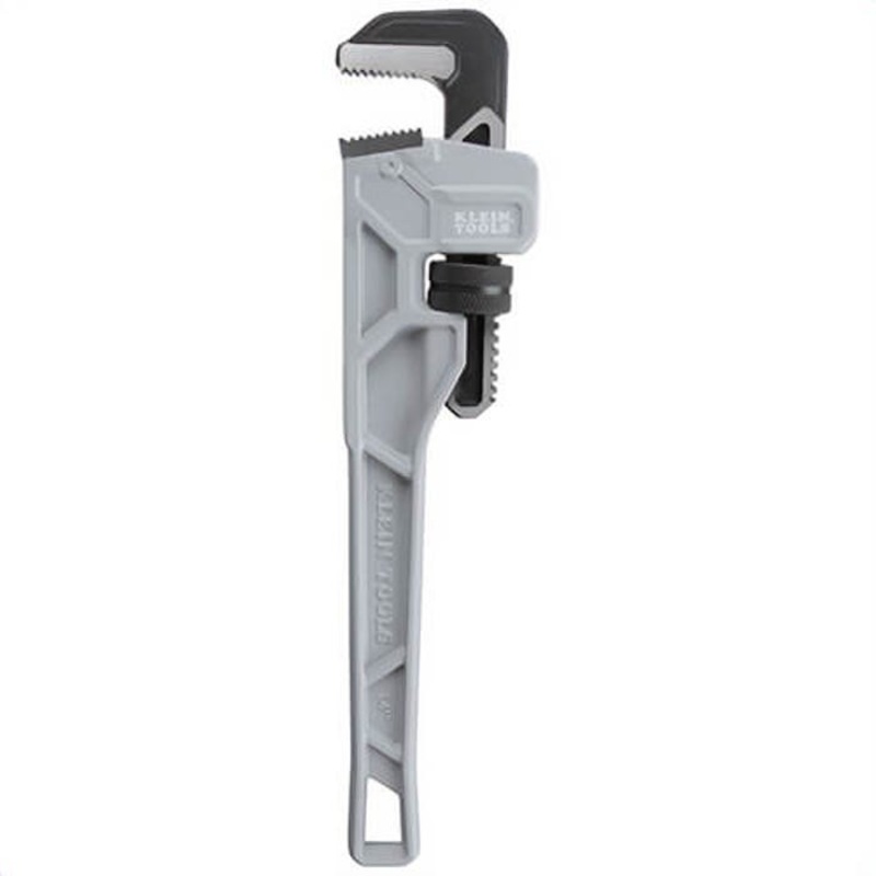 Klein 68224 Adjustable Cast Aluminum Pipe Wrench, Gray, 2 in Jaw, 14 in