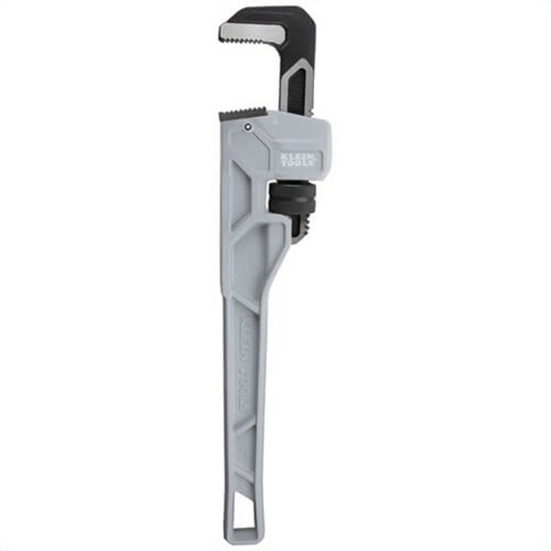 Klein 68225 Adjustable Cast Aluminum Pipe Wrench, Gray, 2-1/2 in Jaw, 18 in