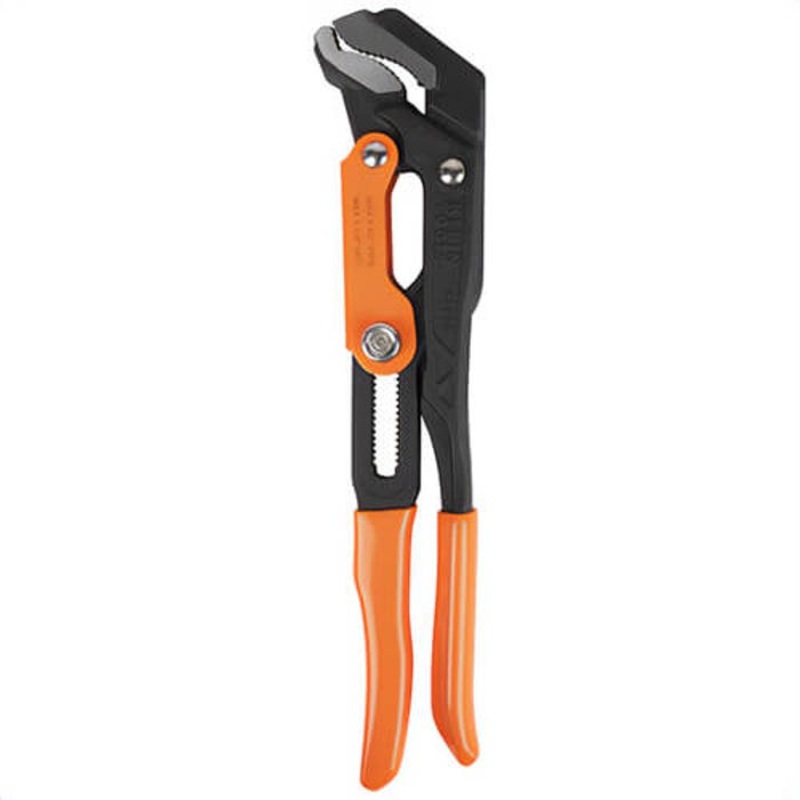 Klein 68230 Quick-Adjust S-Jaw Pipe Wrench, Forged Alloy Steel, Orange, 13 in