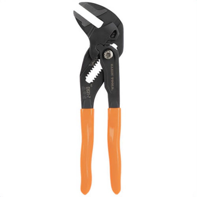 Klein D5317 Compact Plier Wrench, Forged Steel, Yellow, 1.5 in Jaw, 0.375 in Jaw Width, 1 in Jaw Length, 7 in