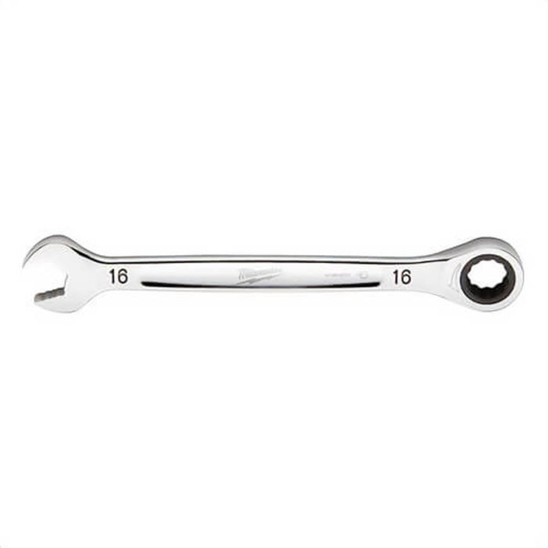 Milwaukee 45-96-9316 Ratcheting Standard Length Combination Wrench, 16 mm Wrench, 12 Points, Steel