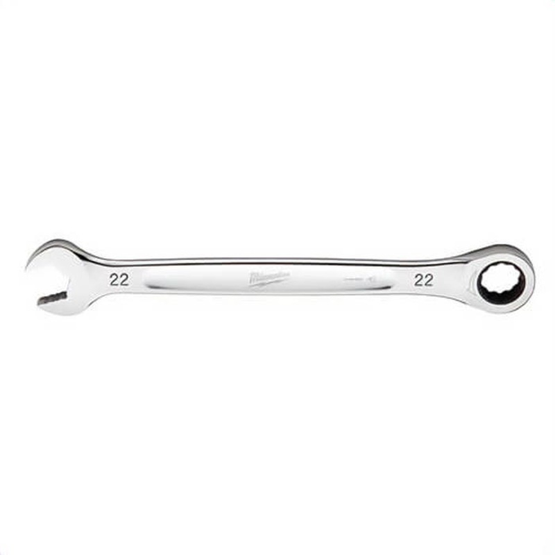 Milwaukee 45-96-9322 Ratcheting Standard Length Combination Wrench, 22 mm Wrench, 12 Points, Steel