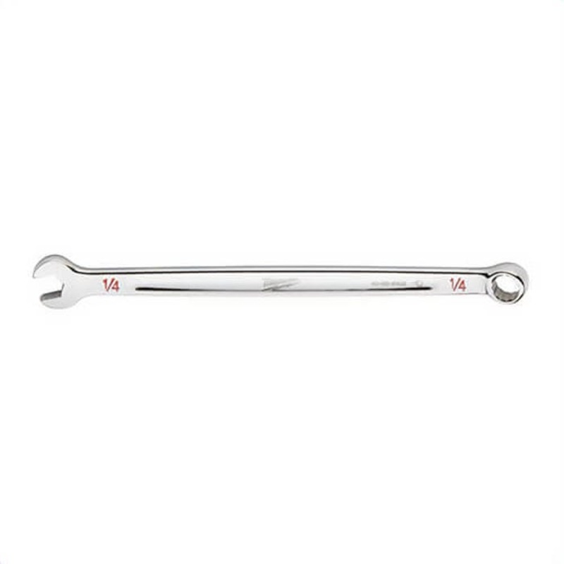 Milwaukee 45-96-9408 Standard Length Combination Wrench, 1/4 in Wrench, 12 Points, 15 Offset, Steel