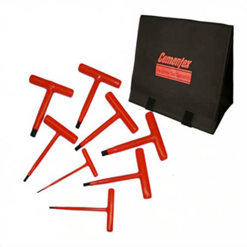 Cementex HKS-6T380 T-Handle Hex Wrench Set, 6 pc