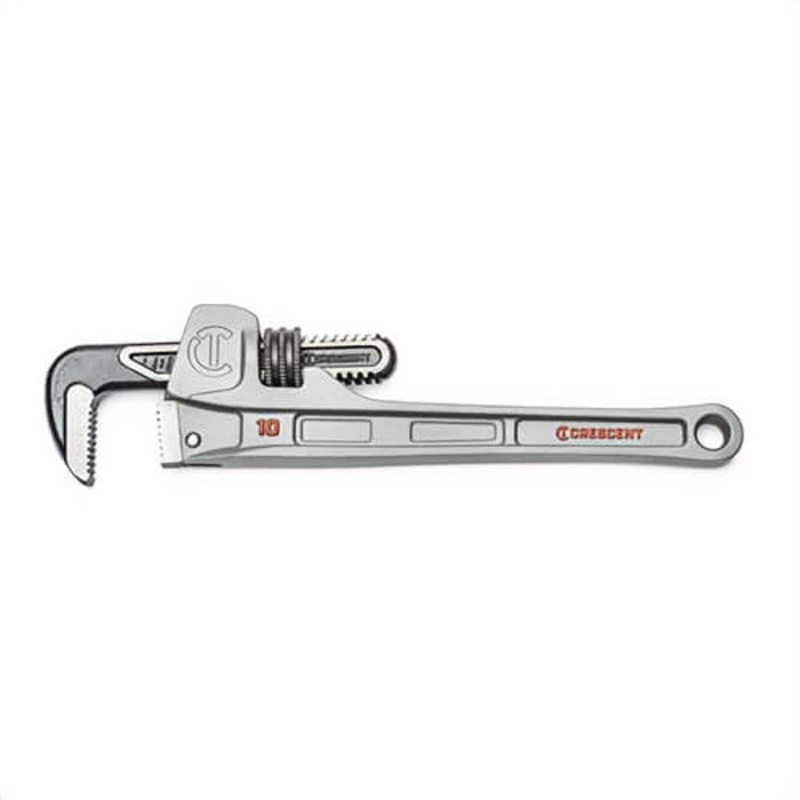 Crescent CAPW10S Slim Jaw Straight Pipe Wrench, 9 in OAL, Aluminum Handle, Powder Coated