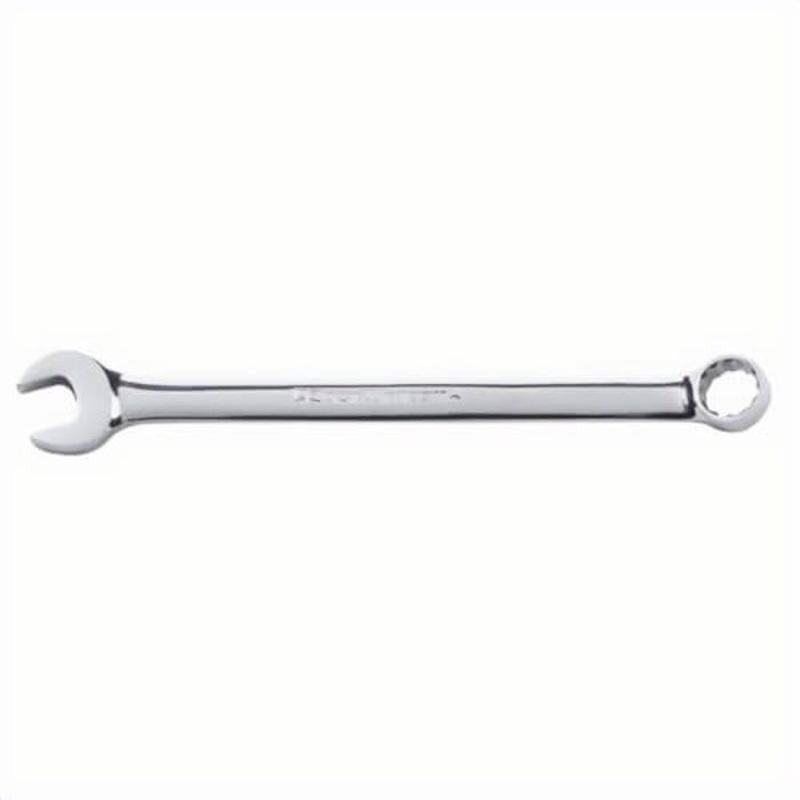 Gearwrench 81743 Long L Open End Combination Wrench, 27 mm Wrench, 12 Points, 15 Offset, 375 mm OAL, Premium Alloy Steel