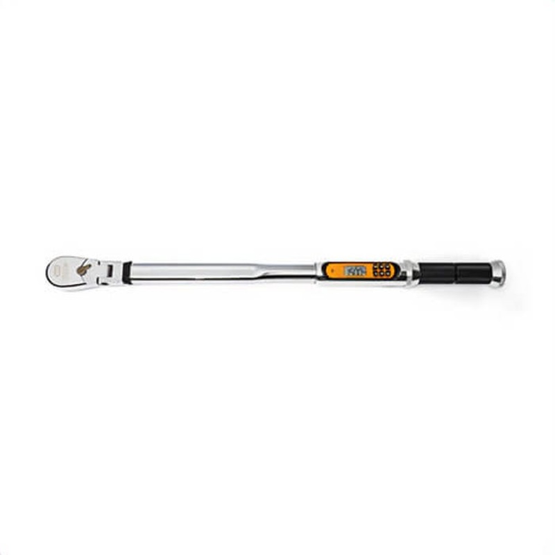 Gearwrench 85196 120XP Flex Head Electronic Torque Wrench with Angle, 1/2 in Drive, 25 to 250 ft-lb, Ratcheting Head