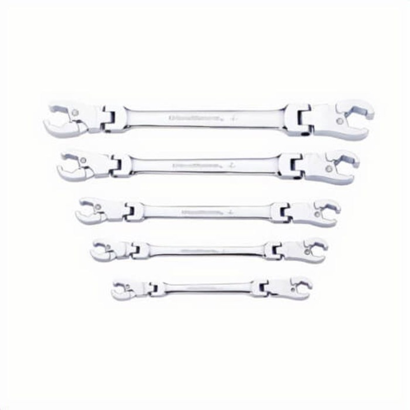 Gearwrench 89100 Ratcheting Wrench Set, 5 pc, 1/4 x 5/16 to 3/4 x 7/8 in, Polished Chrome
