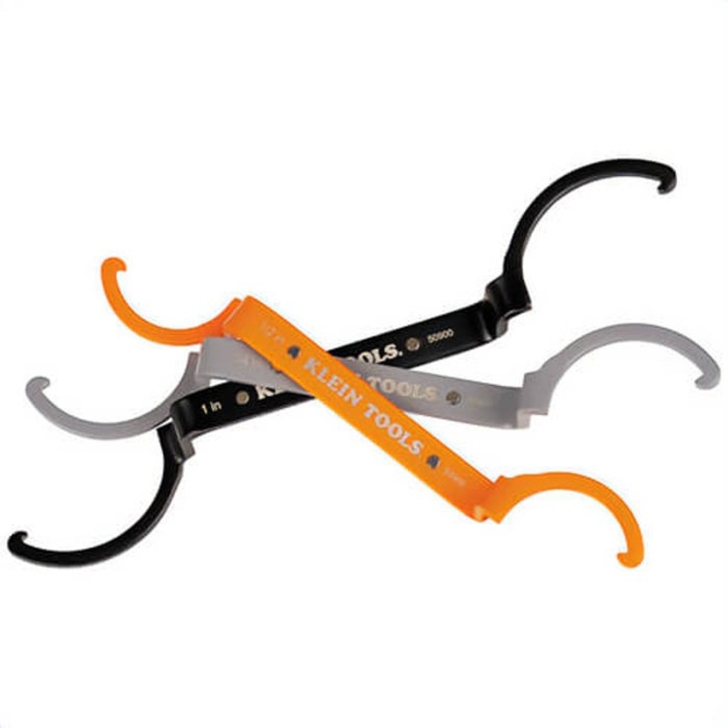 Klein 50900R Lock Nut Wrench Set, Carbon Steel, 1/2 in, 3/4 in and 1 in Conduit