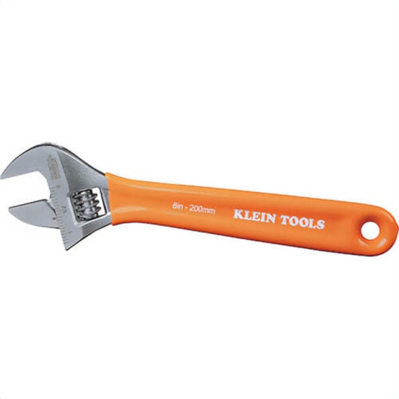 Klein O5078 Extra-Capacity Adjustable Wrench, 6140 Forged Steel, 8 in