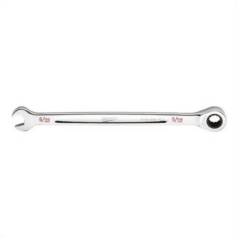 Milwaukee 45-96-9209 Ratcheting Standard Length Combination Wrench, 9/32 in Wrench, 12 Points, Steel