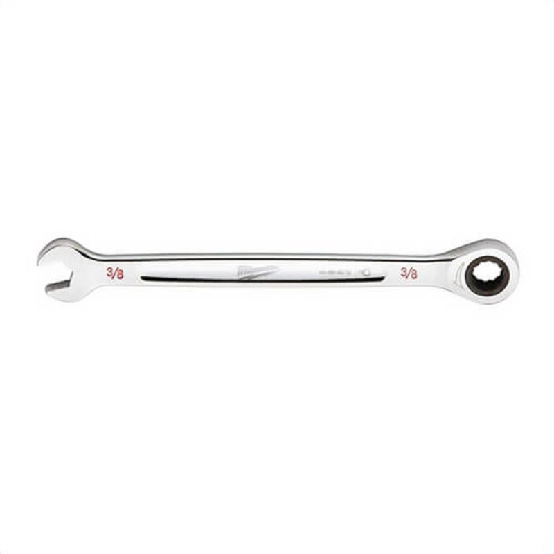 Milwaukee 45-96-9212 Ratcheting Standard Length Combination Wrench, 3/8 in Wrench, 12 Points, Steel