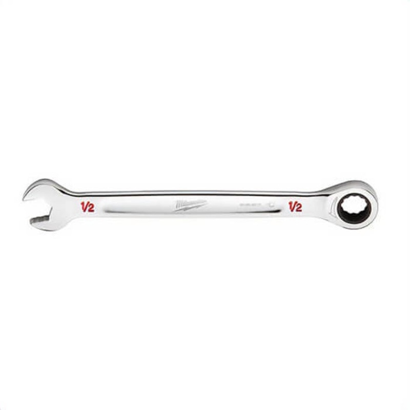 Milwaukee 45-96-9216 Ratcheting Standard Length Combination Wrench, 1/2 in Wrench, 12 Points, Steel