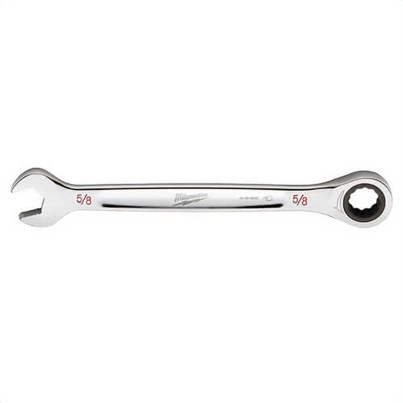 Milwaukee 45-96-9220 Ratcheting Standard Length Combination Wrench, 5/8 in Wrench, 12 Points, Steel