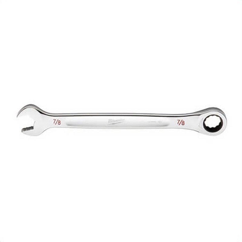 Milwaukee 45-96-9228 Ratcheting Standard Length Combination Wrench, 7/8 in Wrench, 12 Points, Steel