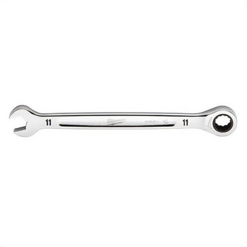 Milwaukee 45-96-9311 Ratcheting Standard Length Combination Wrench, 11 mm Wrench, 12 Points, Steel