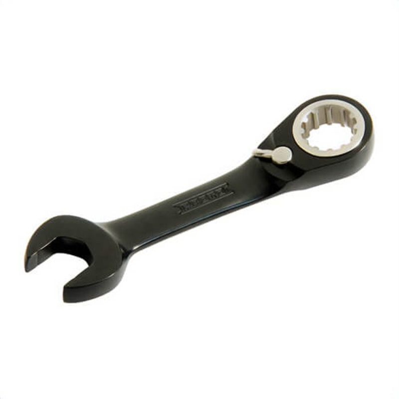 Proto JSCV20S 1 pc Straight Stubby Wrench, 5/8 in Wrench, 12 Points, 15 Offset, 4-7/8 in OAL, Alloy Steel, Black Chrome, ASME