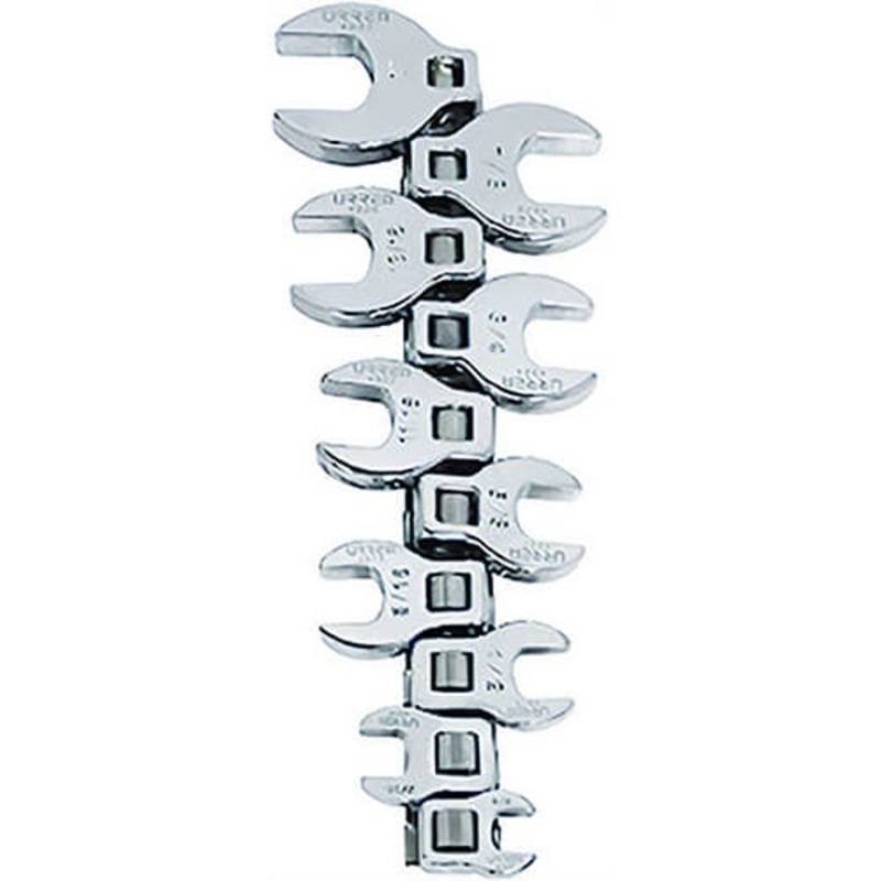 Urrea 4900-10 Wrench Set, Standard Crowfoot, 10 pc