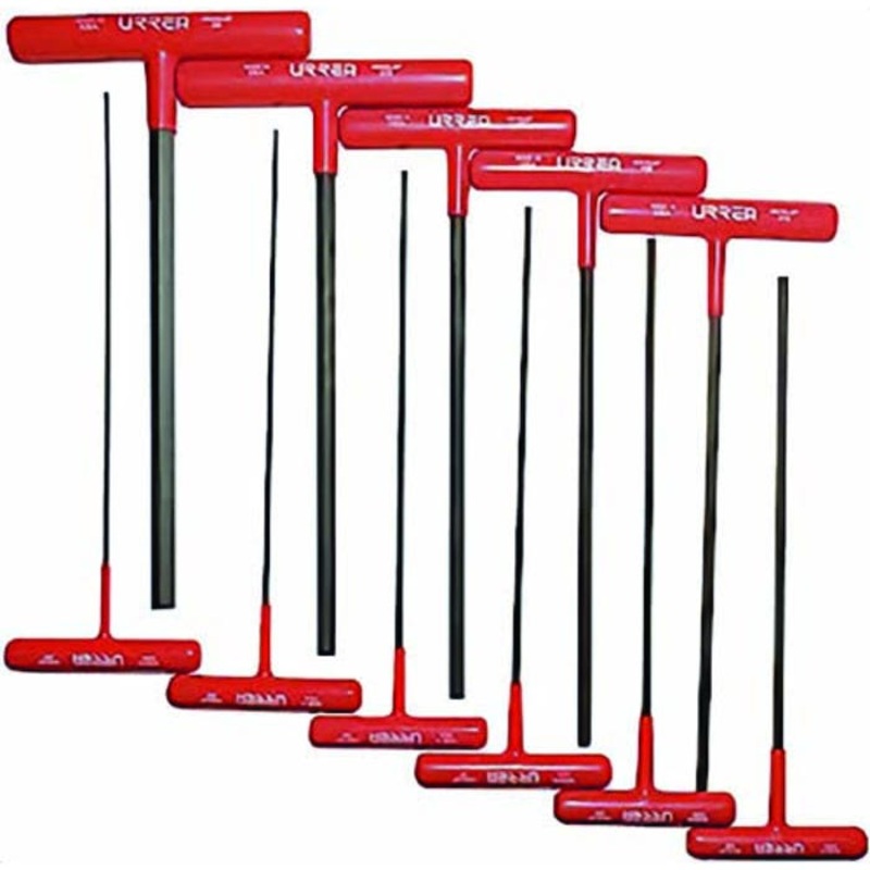 Urrea 4967LGP Hex Key Set, 11 pc, 9 in, T-Handle ST