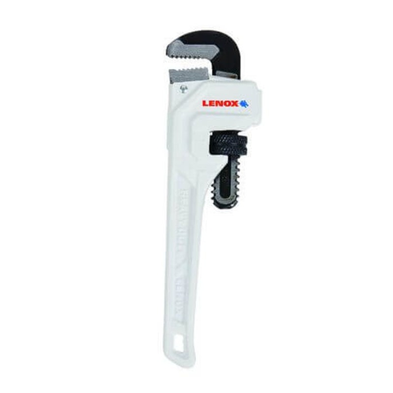 Lenox LXHT90708 Pipe Wrench, 8 in OAL, Wide Jaw, Spin Nut Adjustment