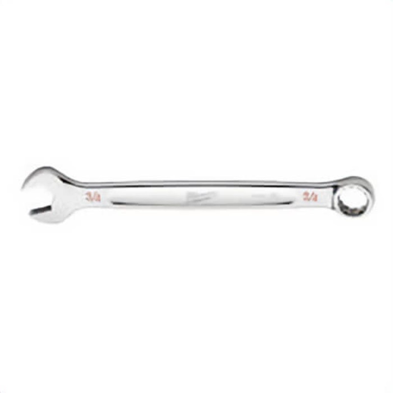 Milwaukee 45-96-9424 Standard Length Combination Wrench, 3/4 in Wrench, 12 Points, 15  Offset, 9.84 in OAL, Steel