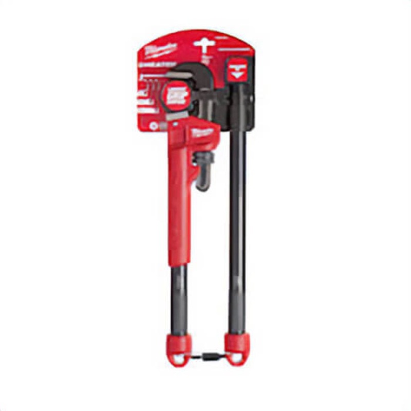 Milwaukee Overbite Jaw 48-22-7314 Adaptable Pipe Wrench, 21.8 in OAL, Hook Jaw, Steel Handle